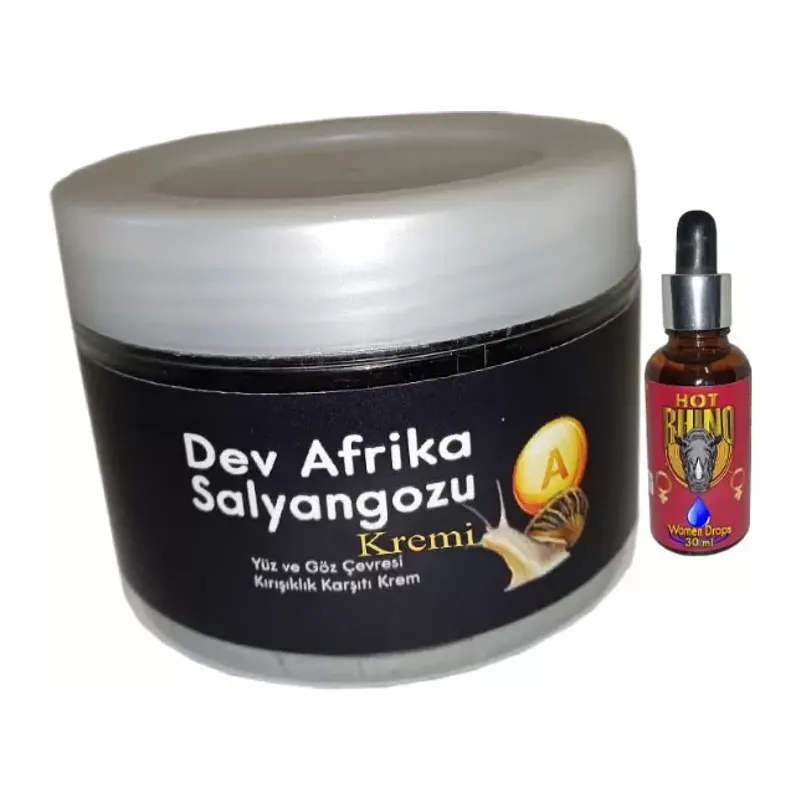 Giant Yaşlanmakarşıtı Dev Afrikasalyangozu Kremi 100 Ml + Hotrhino Bayan Afrodizyakdamla