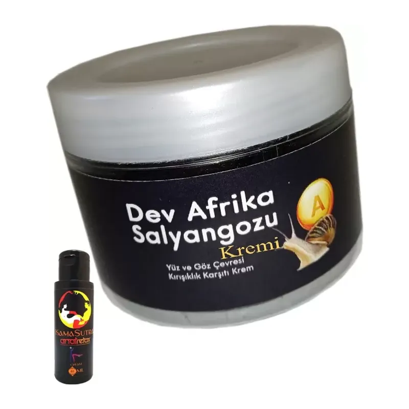 Giant Dev Afrikasalyangozu Yaşlanmakarşıtı Krem 100ml + L.kamasutra Bay Bayan Analrahatlatıcı Crem
