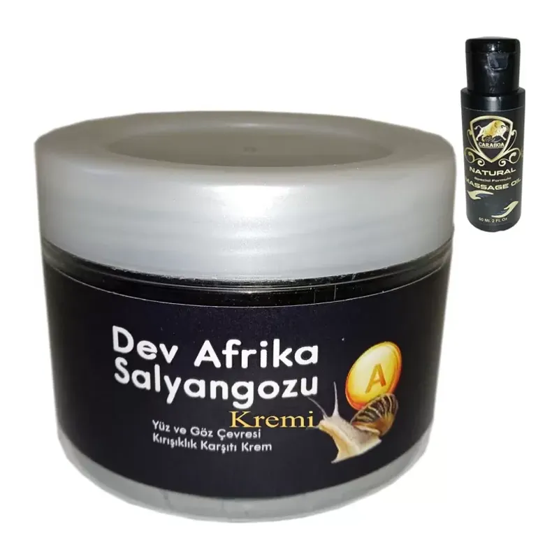 Giant Dev Afrikasalyangozu Kremi Yaşlanmakarşıtı 100ml + Caraboa Erotikmasaj Yağı 60 Ml