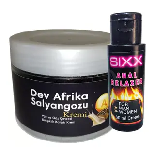 Giant Dev Afrikasalyangozu Yaşlanmakarşıtı Krem 100ml + Sıxx Bay Bayan Analrahatlatıcı Crem