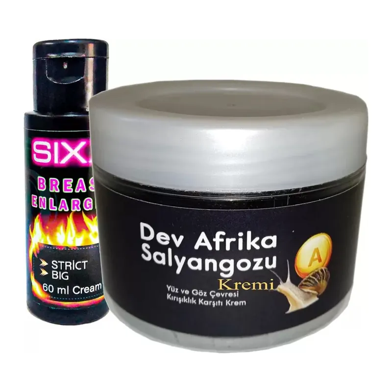 Giant Afrikasalyangozu Dev Salyangozyaşlanma Karşıtı 100ml + Sıxx Bayan Memeşekillendirici Krem 60 Ml