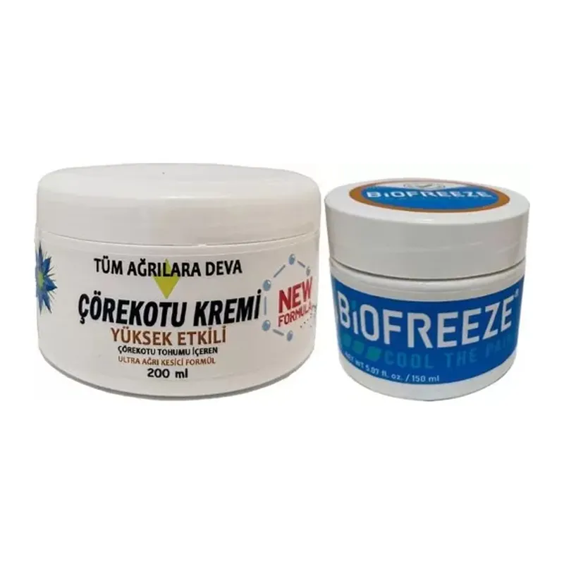 Biofreeze Çörek Otu Kremi Xlwhite Büyük 200 Ml Krem + Biofreeze Cool The Paincream 150 Ml / Masaj Seti