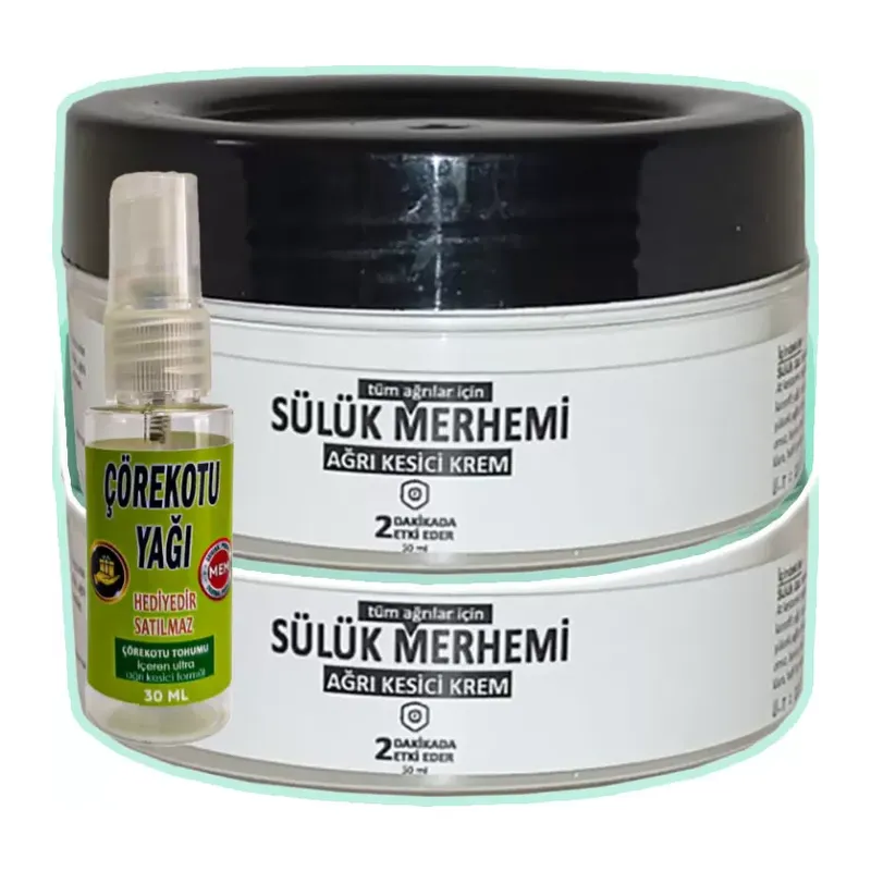 Sülük Merhemi 2 Adet 50 Ml Kremi + Çörek Otu Yağı Yağı 30 Ml