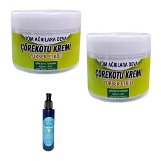 Hintohu Çörek Otu Kremi 100 Ml X 2 Adet / Rekza Çilekli Vücut Masaj Bakım Yağı 125 Ml