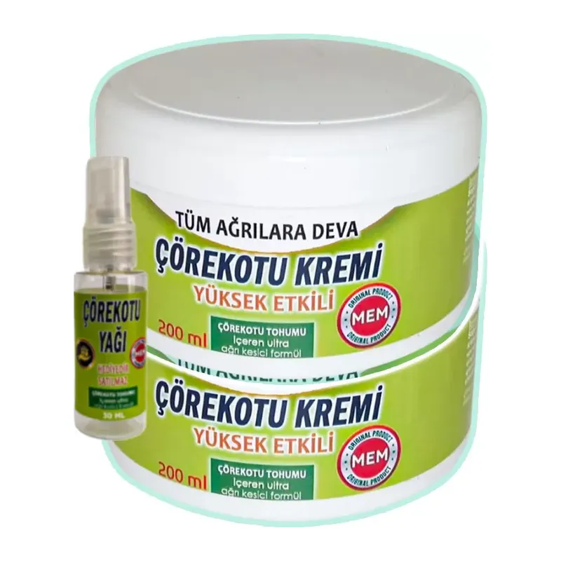Çörek Otu Kremi 2 Adet 200 Ml Yeşil Kavanoz + 30 Ml Çörek Otu Yağı