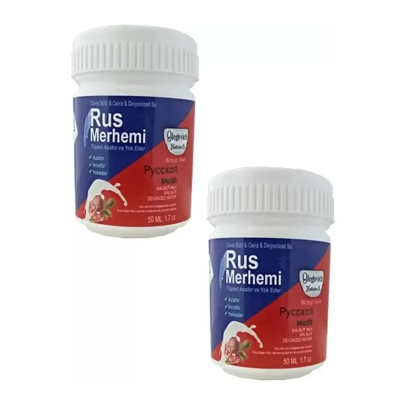 Süper Rus Merhemi Tüy Azaltıcı Ve Edici Kremi 50 Ml X 2 Adet