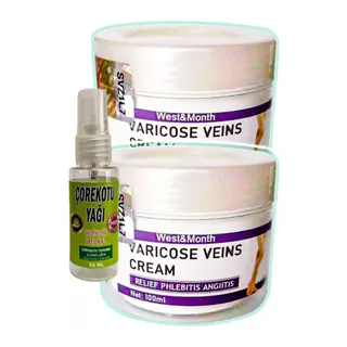Varicose Veins 100 Ml 2 Adet West&month Bacak Bakım Krem + Çörek Otu Yağı Yağı 30 Ml