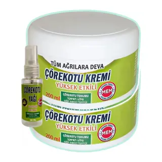 Çörek Otu Teskin Kremi 2 Adet 200 Ml Yeşil Kavanoz + 30 Ml Çörek Otu Yağı