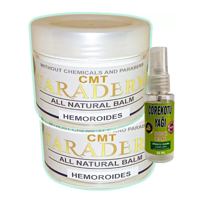 Taraderm Hemor.oidin Kremi 2 Adet 100 Ml + Çörek Otu Yağı Teskin Yağı 30 Ml