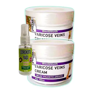 Varicose Ve.ns 100 Ml 2 Adet West&month Bacak Bakım Krem + Çörek Otu Yağı Yağı 30 Ml