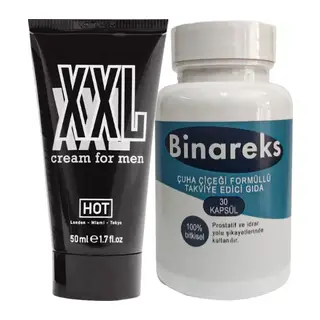 Hotxxl 50 Ml Erkeğe Özel Uzun Kalın Boyutlandırıcı Krem + Yanında 1 Adet Erkeğe 30lu Binareks Pırostat