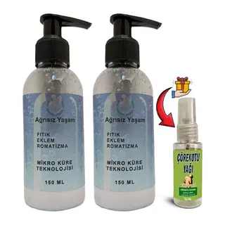 Ağrısız Yaşam Jeli 2 Adet Mikro Küre Teknolojisi 150 Ml Ağrılarınıza Teskin Jeli + Çörek Otu Yağı