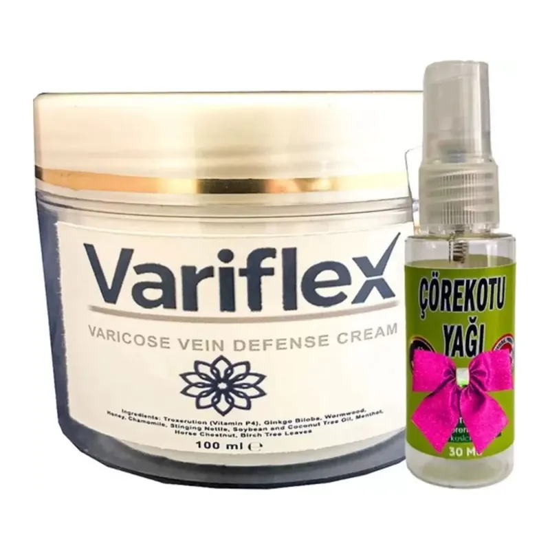 Süper Variflex Krem Bacak Bakımı 100 Ml Kremi+ Hediye 30 Ml Çörek Otu Yağı