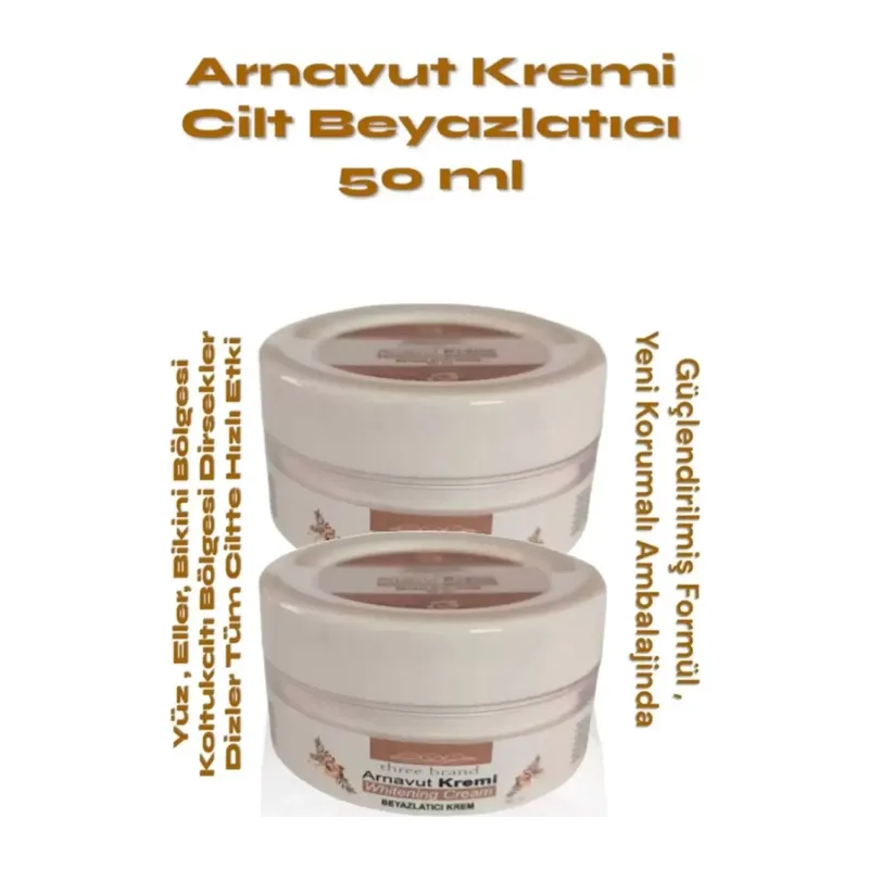 Three Brand Whitening Cream Arnavut Kremi 100 Ml Kremi X 2 Adet