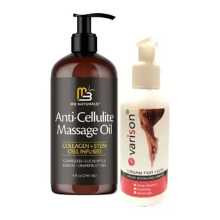 Süper M3 Naturals Anti-cellulite Massage Oil 240 Ml Masaj Yağı + Varison 120 Ml Kremi