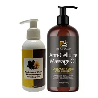 M3 Naturals Masaj Yağı Anti-cellulite Massage Oil 240 Ml + Buckthorn Antiyağ Masaj Kremi 150 Ml