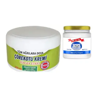 Çörekotu 2 Adet Çörek Otu Kremi Büyük Xl Boy 200 Ml Green + 50 Ml Snow Kitten Krem