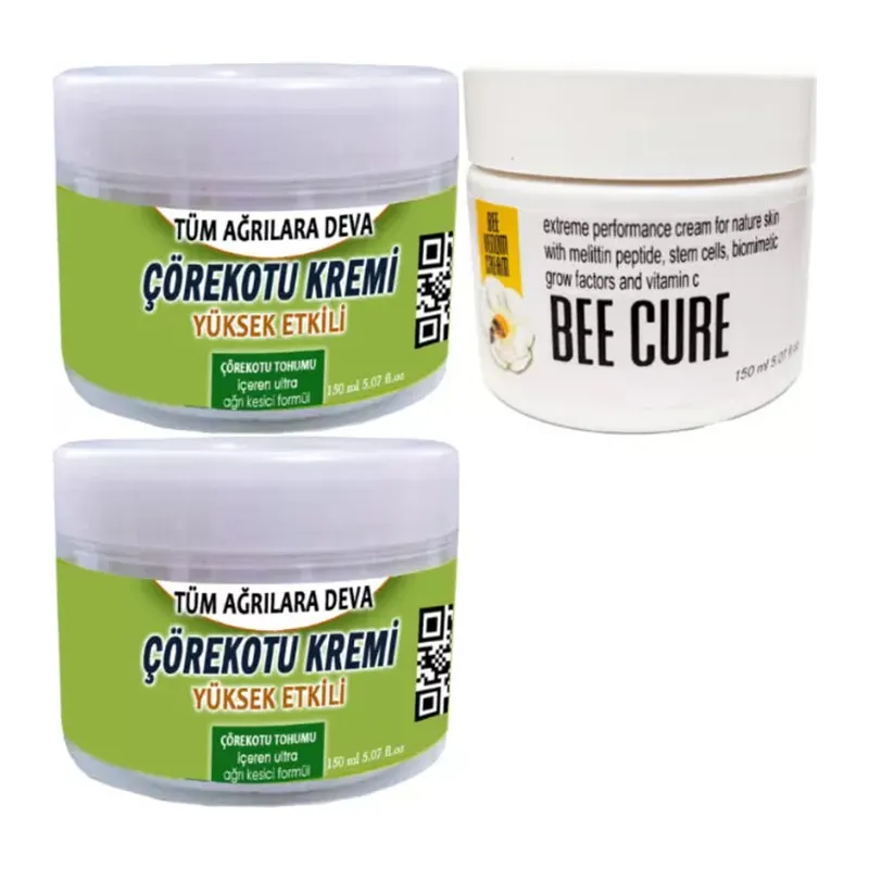 Çörek Otu Kremi 2 Adet 150 Ml + Beecure Krem 150 Ml / Teskin Krem Seti