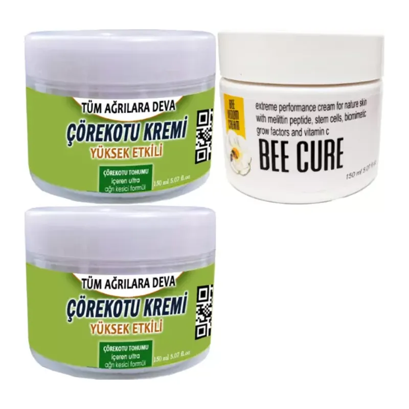 Çörekotu Çörek Otu Kremi 2 Adet 150 Ml + Beecure Krem 150 Ml / Krem Seti