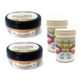 Three Brand 50ml Arnavut Aklık Kremi 2 Adet+foot Care Cream Cooling Peppermint 50 Ml Ayak Bakım Kremi Nane Ferahlığıvekokusu 2 Adet