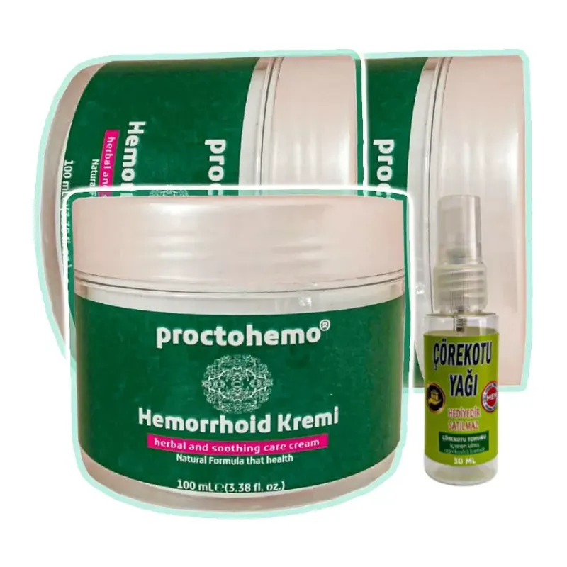 Proctohemo Krem 100 Ml X 3 Adet + Çörek Otu Yağı 30 Ml