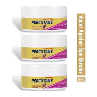 Percuadet Vücut Ağrı Yönetimi Için Hızlı Ve Etkili Masaj Bakım Kremi 50 Ml X 3 Adet