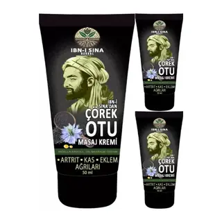 Ibn-ı Sina Çörek Otu Kremi 3 Adet 50 Ml / Teskin Masaj Kremi