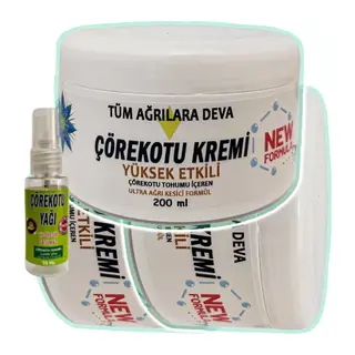 Çörek Otu Kremi 3 Adet 200 Ml Beyaz Kavanoz + 30 Ml Çörek Otu Yağı