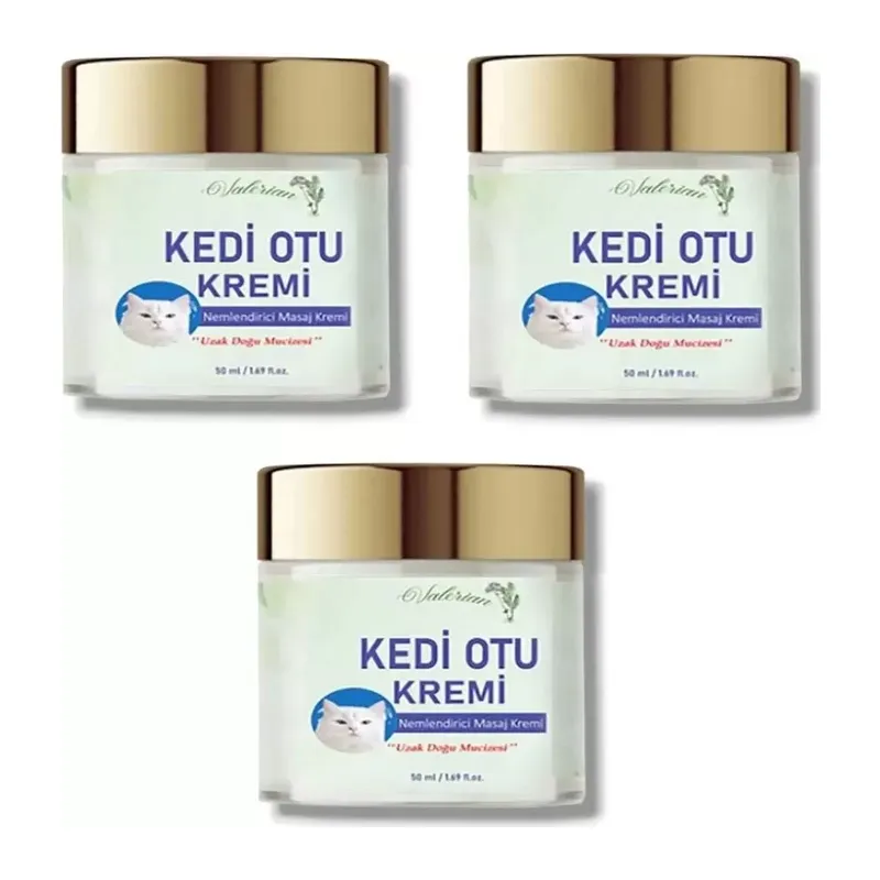 Süper Kedi Otu Kremi Uzak Doğu Muzicesi Doğal Krem 50 Ml X 3 Adet