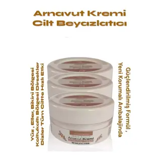 Süper Three Brand Whitening Cream Arnavut Kremi 100 Ml Kremi X 3 Adet