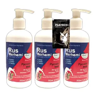 Süper Playboy 3 Adet 250 Ml Ceviz Sütlü & Cevizli Rus Merhemi Tüy Dökücü Krem + 1 Armağan Jel