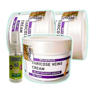 Varicose Ve.ns 100 Ml 3 Adet West&month Bacak Bakım Krem + Çörek Otu Yağı Yağı 30 Ml