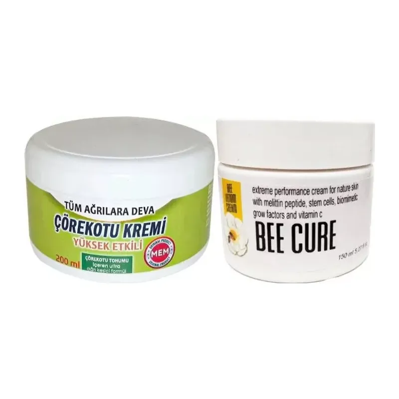 Süper Çörek Otu Kremi Xl Boy 200 Ml Krem Green+bee Cure 150 Ml Krem