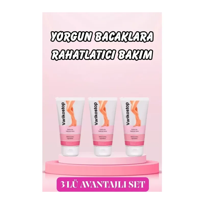 Varikostop Cream Bacak Onarım Bakım Kremi 50 Ml X 3 Adet