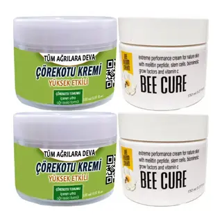 2 Adet Çörek Otu Kremi Büyük Boy 150 Ml Krem + 2 Adet Bee Cure Krem 150 Ml / Vücut Fıtıkagrilarina