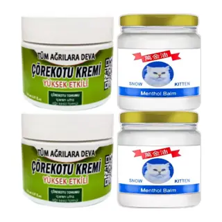 Çörek Otu Kremi 2 Adet 100 Ml + 2 Adet Snow Kitten Menthol Balm 50 Ml / Teskin Seti