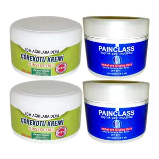 Çörekotu Çörek Otu Kremi Green Box 2 Adet 200 Ml + 2 Adet Painclass Kuyruk Yağı Kremi 100 Ml / Seti