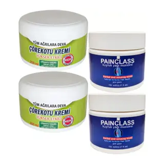 Çörek Otu Kremi Green Box 2 Adet 200 Ml + 2 Adet Painclass Kuyruk Yağı Kremi 150 Ml / Seti