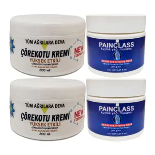 Çörekotu Çörek Otu Kremi White Box 2 Adet 200 Ml + 2 Adet Painclass Kuyruk Yağı Kremi 150 Ml / Krem Seti