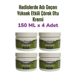 Çörek Otu Kremi 150 Ml - Ağrılarınız Için Yüksek Etkili Yeni Formül X 4 Adet