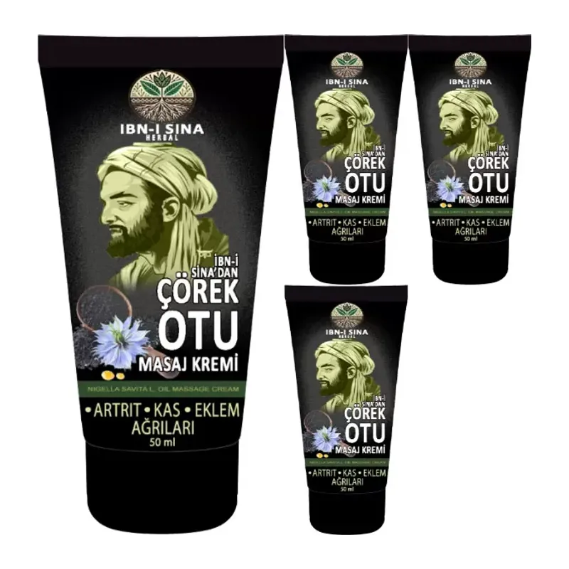 Ibn-ı Sina Çörek Otu Kremi 4 Adet 50 Ml / Masaj Kremi