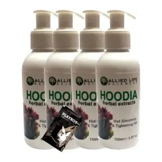 Allied Life Sciences Hoodia Herbal Extracts Hot Slimming & Tightening Gel 150 Ml X 4 Adet + Jel