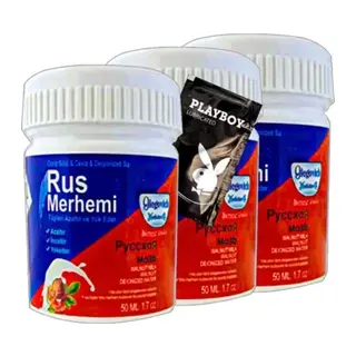 Süper Playboy Blue Rus Merhemi 3 Adet X 50 Ml Tüy Dökücü Krem + 1 Armağan Jel