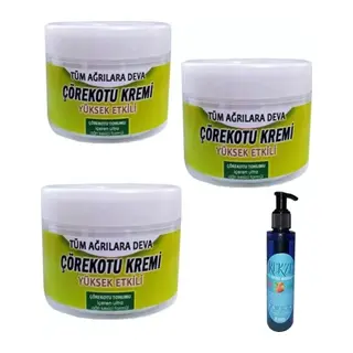 Muzicevi Çörek Otu Kremi 100 Ml X 3 Adet / Çilekli Vücut Masaj Bakım Yağı 125 Ml