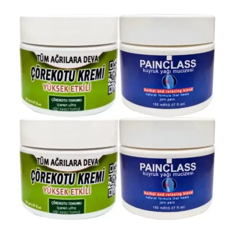 Çörek Otu Kremi Orta Boy 2x 100 Ml + Painclass 2x 150 Ml Kuyruk Yağı Kremi