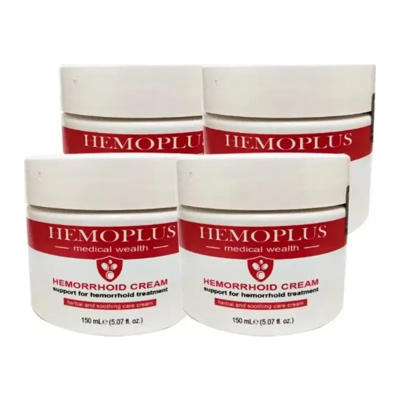 Hemoplus Büyük Boy Bakım Kremi 4 Adet 150 Ml