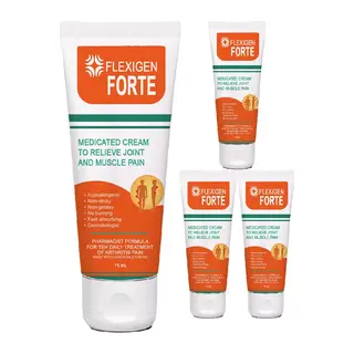 Flexigen Forte Paincream 4 Adet Karakafes Kökü Zencefil At Kesadetsi Ve Kapsaisinli Vücut Masajkremi 75ml Tüp