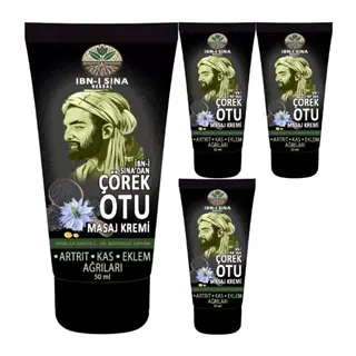 İbn-i Sina Herbal 4 Adet Ibn-ı Sina Çörek Otu Kremi 50 Ml Masaj