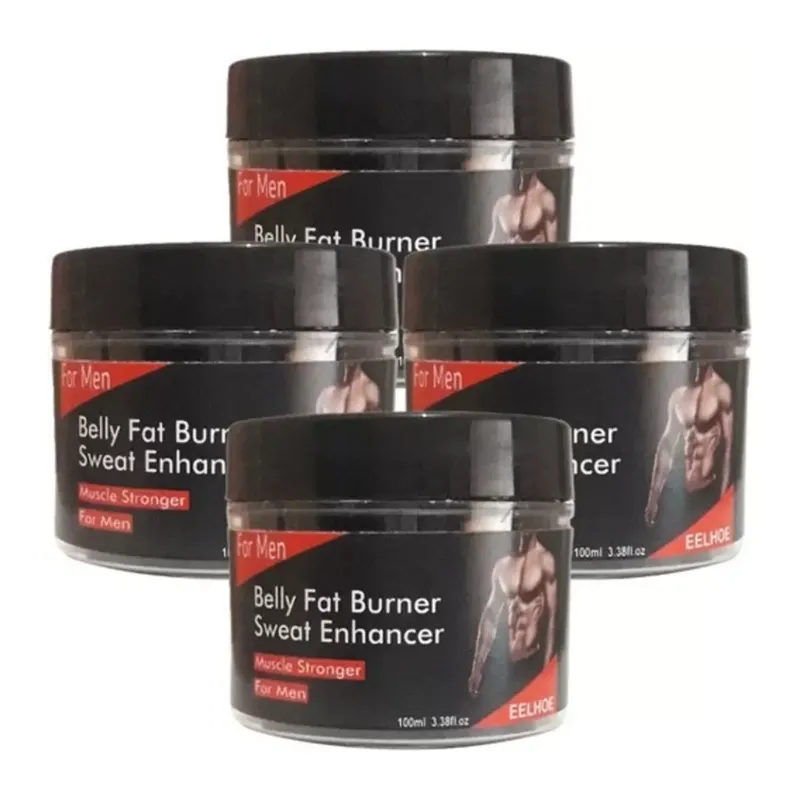 Süper Eelhoe 4 Adet Belly Fatburner Sweat Enhancer Erkeklere Özel Kremi 100 Ml