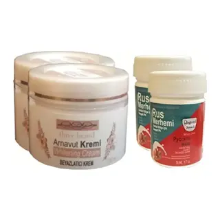 Süper Three Brand Vücut Kremi 100 Ml Arnavut Kremi 2 Adet + Rus Merhemi 50 Ml 2 Adet